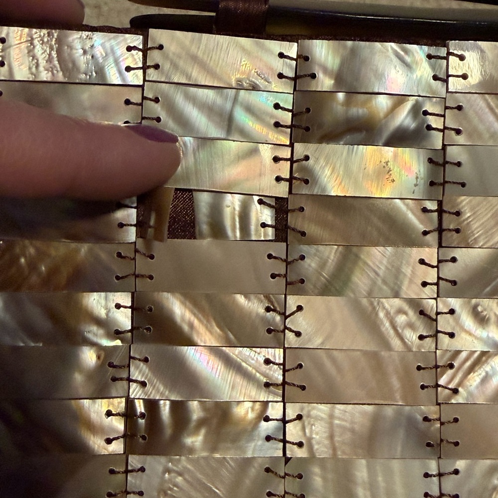 Vintage Mad by Design Mother of Pearl Clutch - Picture 6 of 8